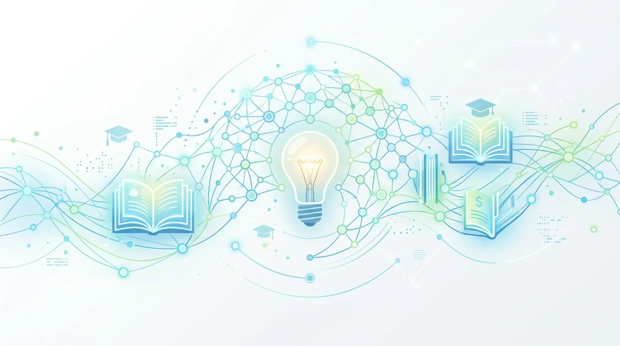 Schematyczna ilustracja wsparcia edukacyjnego przez sztuczną inteligencję
